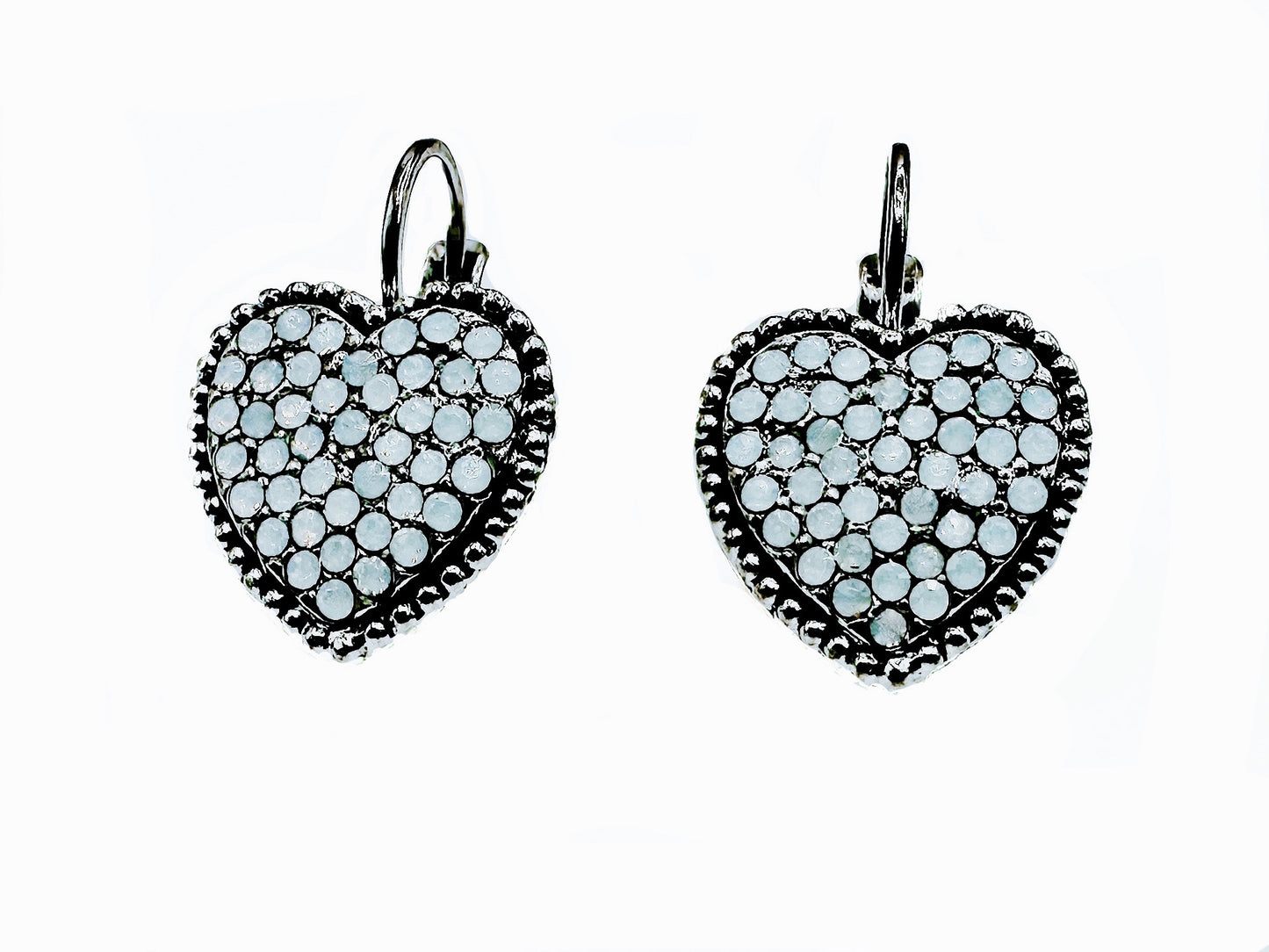 Orecchini cuore strass O285