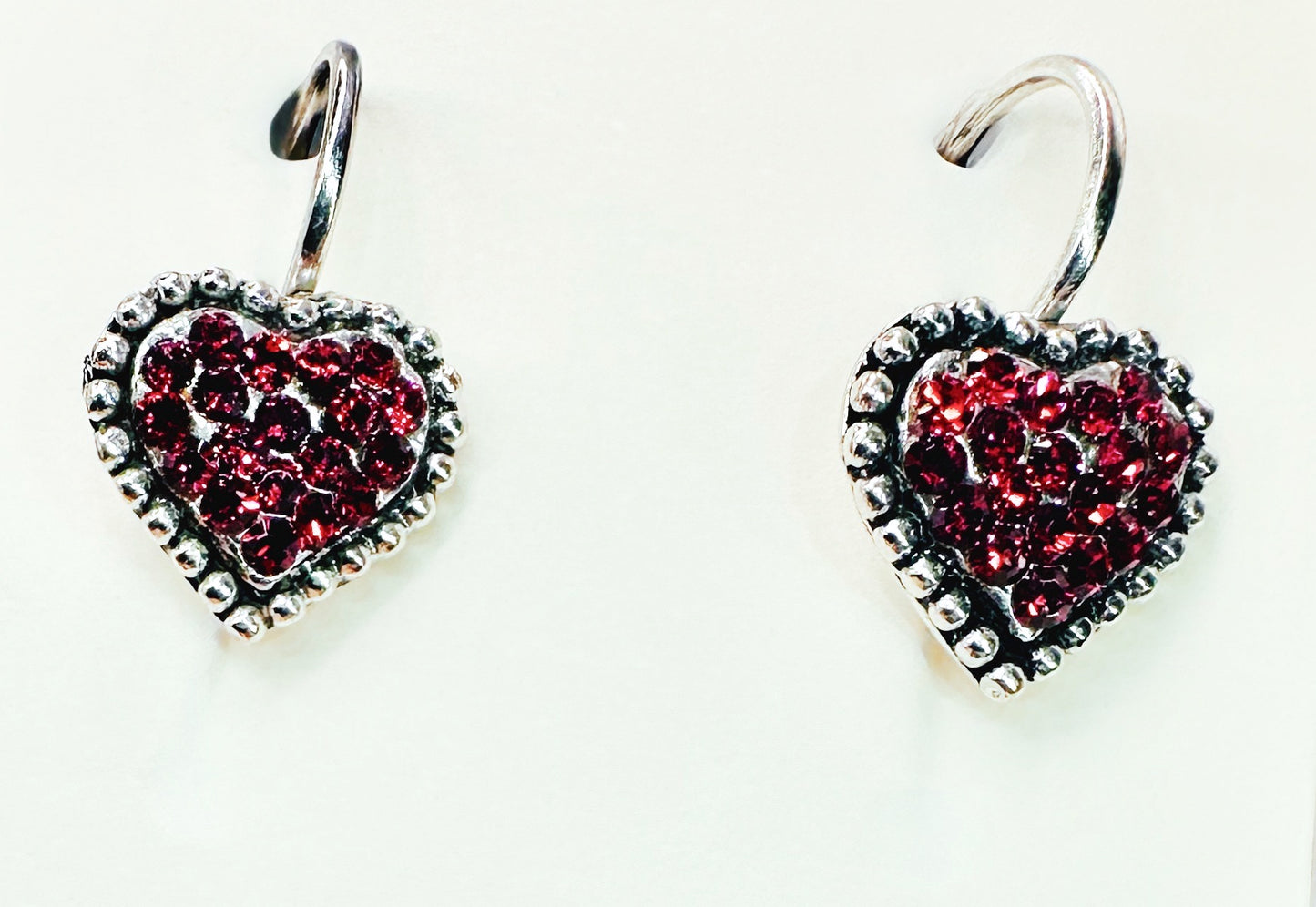 Orecchini micro strass a cuore O182