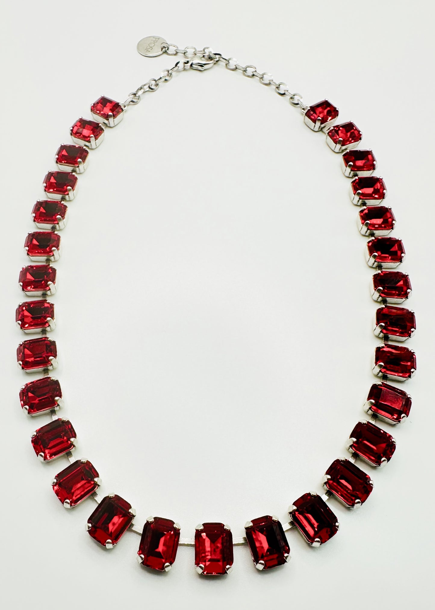 Collana girocollo con pietre cristallo ottagonali C95