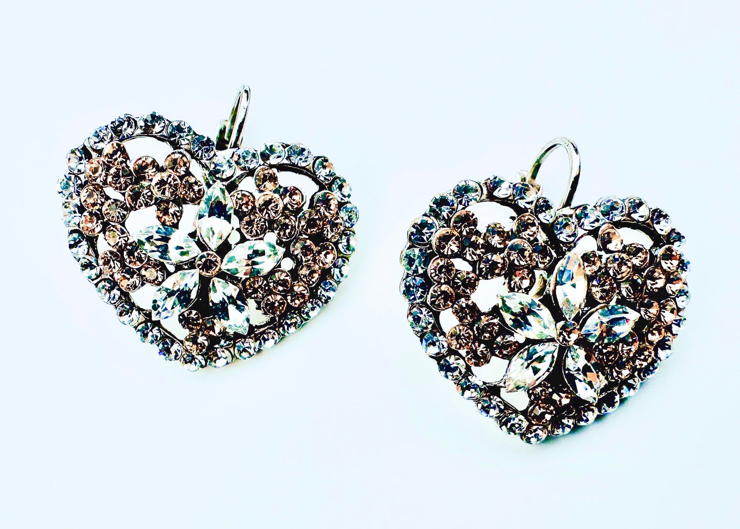 Orecchini cuore bicolore O261