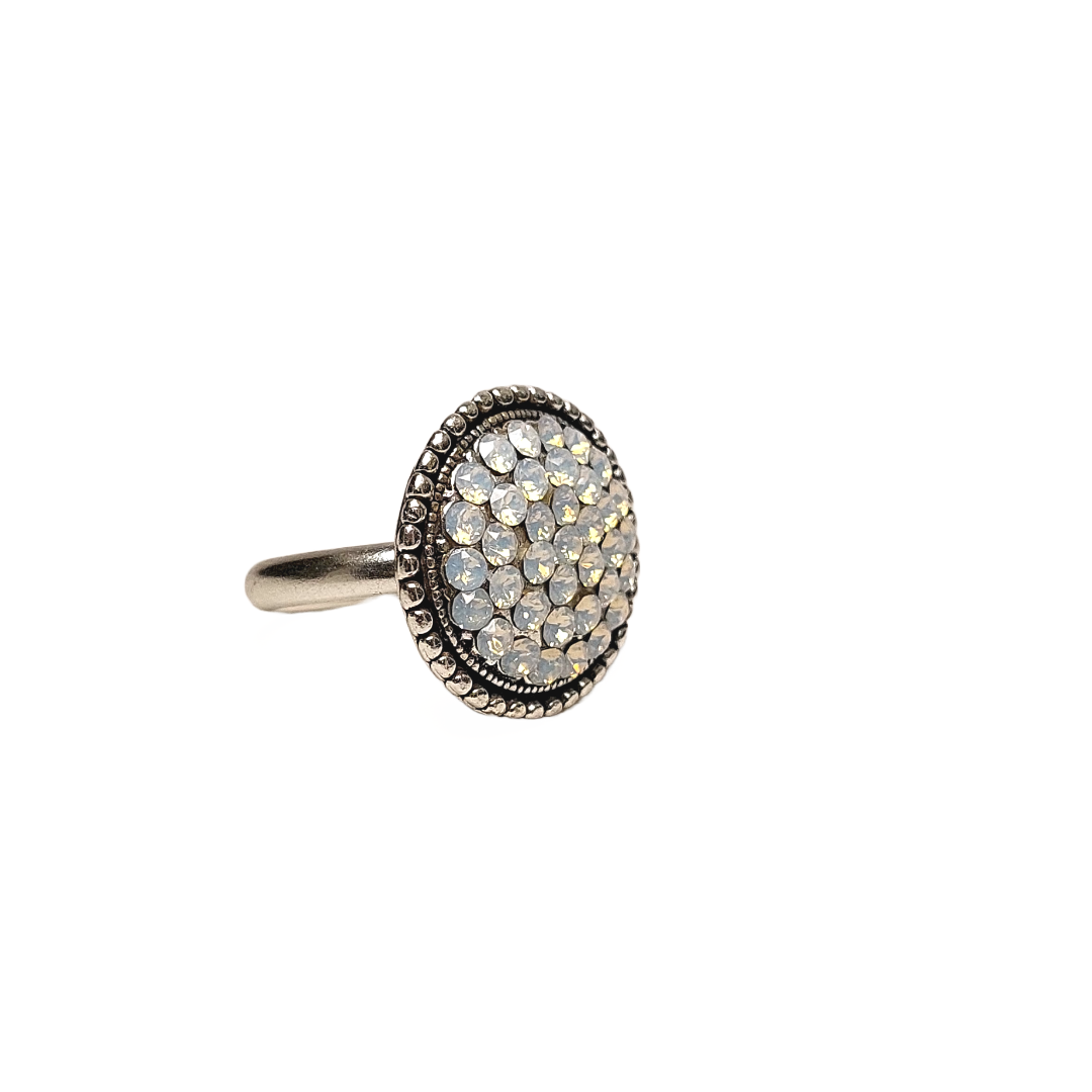 Anello strass base argento A23