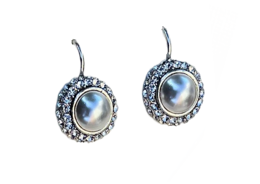 Orecchini con grande strass centrale O230