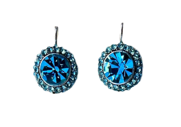 Orecchini con grande strass centrale O230