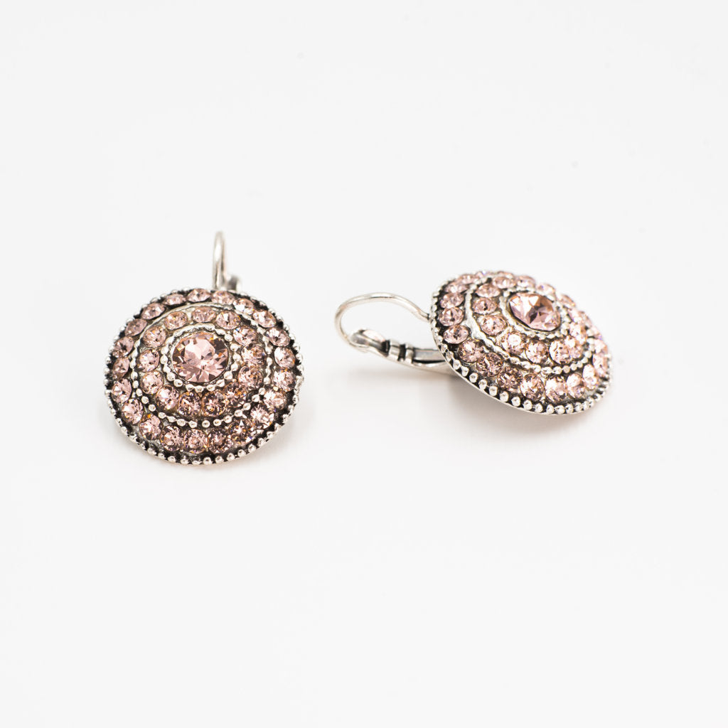 Orecchini rotondi con strass O19