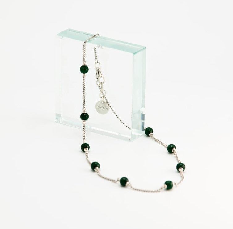 Collana girocollo pietre dure o cristalli C25