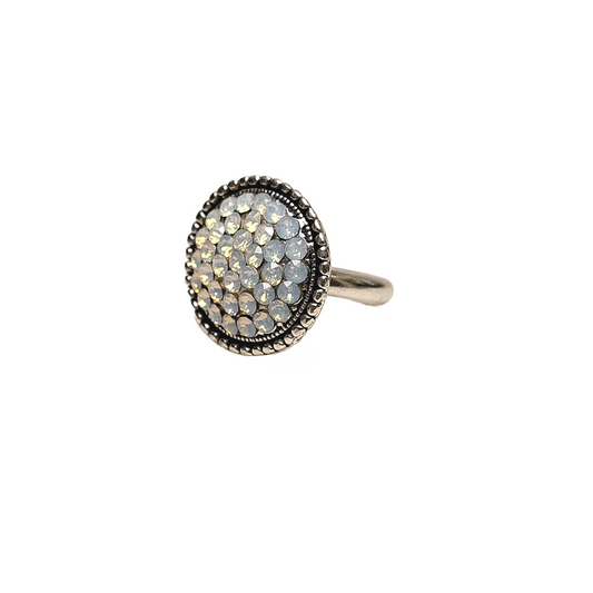 Anello strass base argento A23